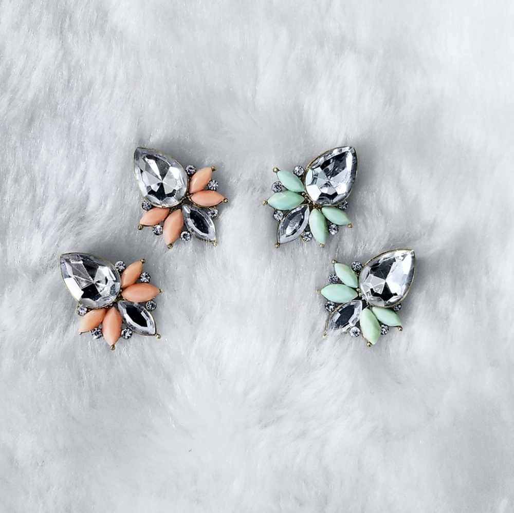 Pink Statement Stud Earrings